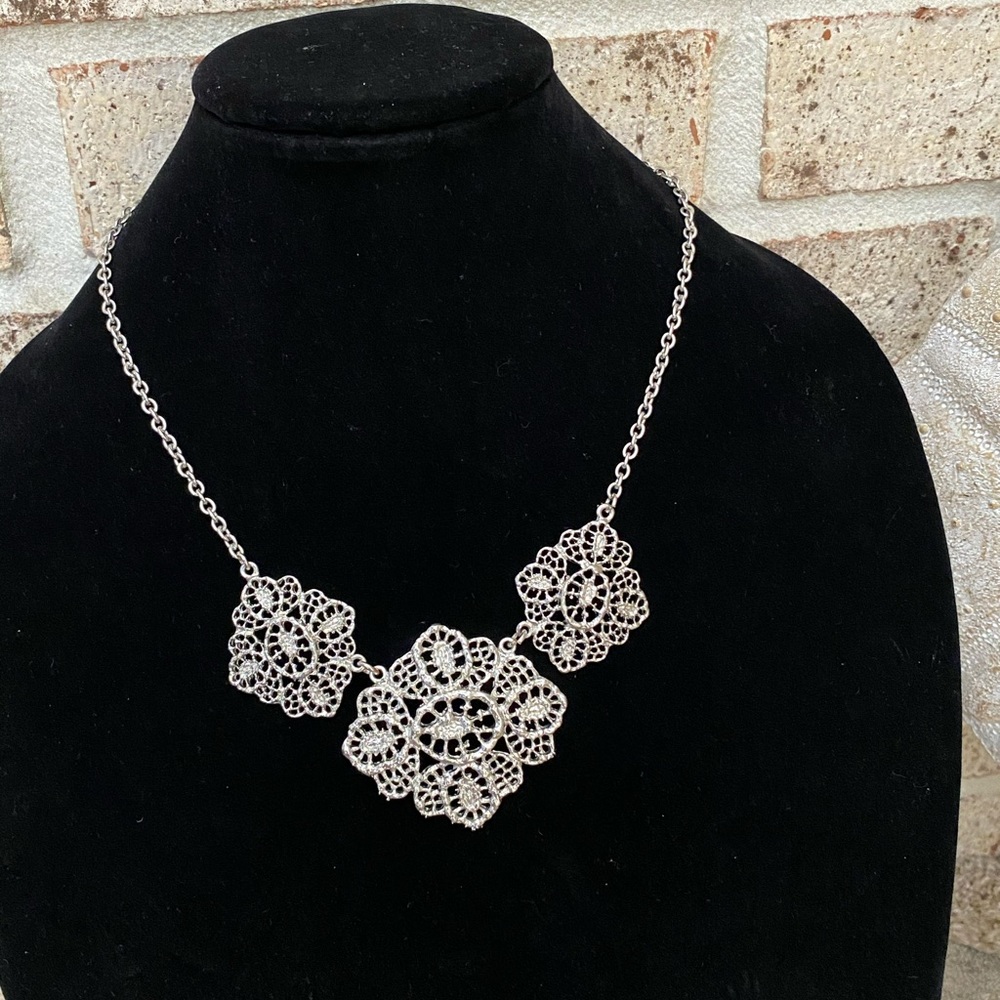 Charming Charlie Silver Tone Necklace